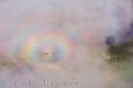 bild Helikopter Nebel Regenbogen Halo