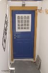 bild Blaue Tuer Santorini