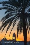 bild Kirchturm Iglesia De Santa Ana Beim Sonnenuntergang Sevilla Spanien