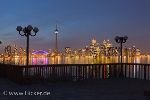 bild Skyline Beim Sonnenuntergang Toronto Kanada