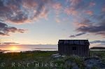 bild H�tte Neufundland Sonnenuntergang K�ste