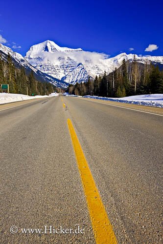 Strassen Bild Mount Robson Berg Rocky Mountains