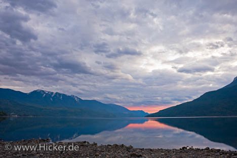 Sonnenuntergang Slocan Lake New Denver Kanada
