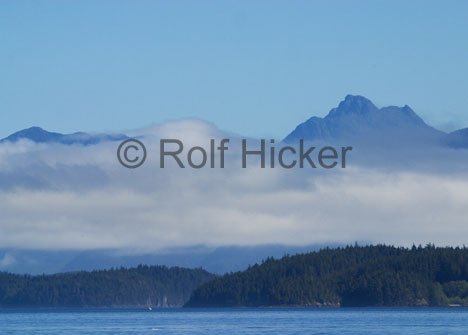 Vancouver Island Berge Nebel Küste Bild
