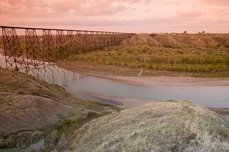 Eisenbahnbruecke Lethbridge Sued Alberta