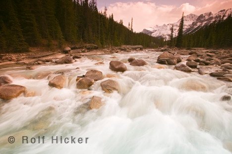 Rocky Mountain Flussbild Mistaya