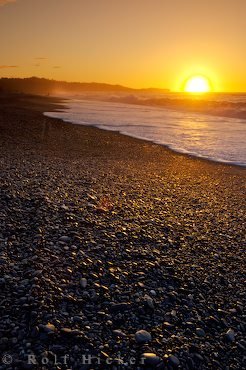 Gillespies Beach Strand Sonnenuntergang Suedinsel Neuseeland