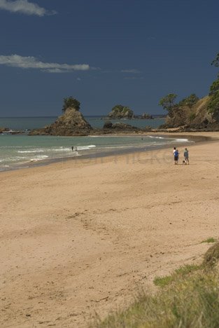 Menschen Am Strand Tauranga Bay