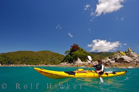 Pinnacle Island Kajak Abel Tasman Nationalpark Neuseeland