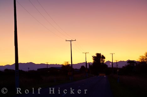 Rarangi Sonnenuntergang Strasse Reise