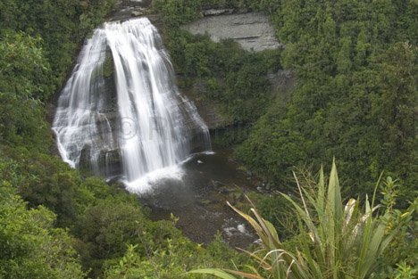Wasserfall Bild Mokau Falls Te Urewera Nationalpark