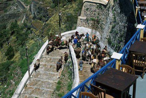 Treppe Fira Ausblick