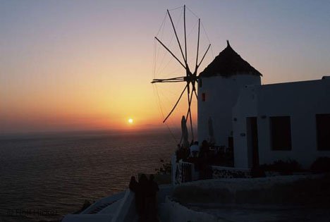 Windmuehlen Sonnenuntergang