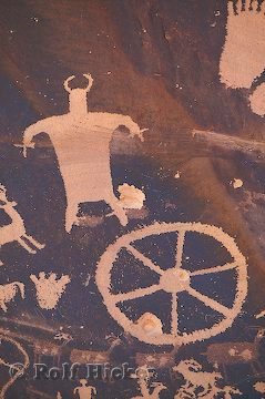 Mystische Zeichen Fels Petroglyphen