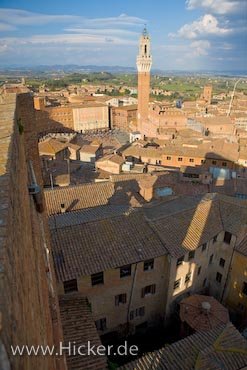 Ausblick Glockenturm Dom Siena Toskana Italien