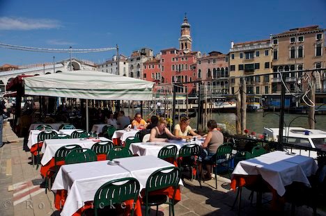 Touristen Cafe Canal Grande Venedig