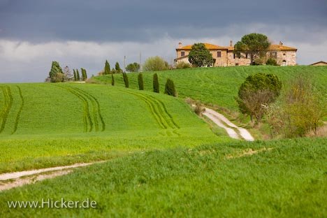 Idyllisches Landhaus Auf Einem Huegel Toskana Italien