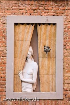 Moderne Kunst Real Wirkende Plastik Siena Italien