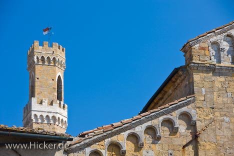 Palazzo Dei Priori Rathaus Turm Volterra Italien