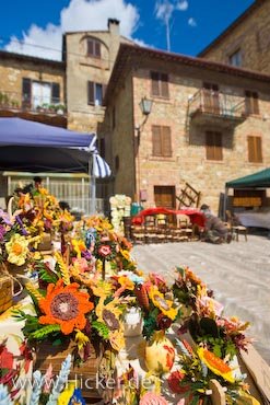 Pienza Blumen Piazza Galletti