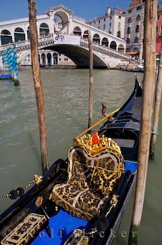 Gondel Rialtobrücke Canal Grande Venedig