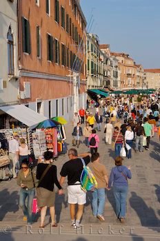 Touristen Riva Degli Schiavoni Venedig