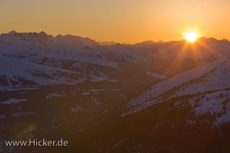 Sonnenuntergang Hohe Tauern Salzburger Land
