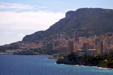 Felsküste Stadt Monaco Häuser
