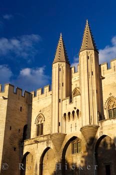 Fassade Papstpalast Palais Des Papes Avignon Frankreich