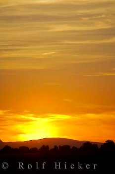 Goldener Himmel Beim Sonnenuntergang Provence Frankreich