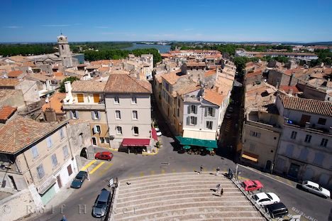 Stadtbild Arles Vom Amphitheater Les Arenes Frankreich