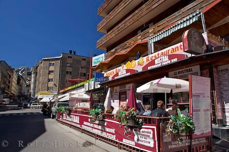 Strassencafe Pas De La Casa Andorra Pyrenaeen