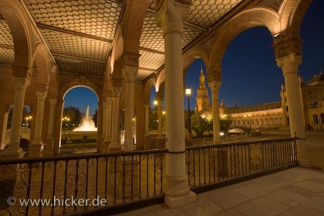 Filmkulisse Plaza De Espana Sevilla Andalusien Spanien