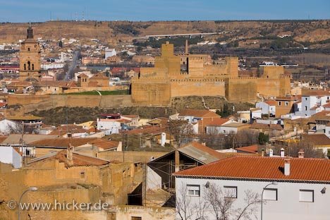 Aussicht Auf Alcazaba Und Stadt Guadix Spanien