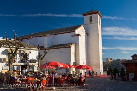 Maurenviertel Albaicin Aussichtspunkt In Granada Andalusien Spanien