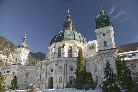 Benediktinerabtei Ettal Im Schnee Bayern Reise