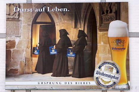 Werbetafel Weihenstephaner Bier