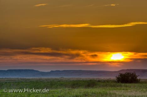 Grasslands National Park Sonnenuntergang Frenchman River Valley Saskatchewan