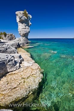 Felsformation Flowerpot Island Huronsee Kanada