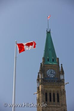 Peace Tower Kanadische Nationalflagge Ottawa Kanada