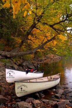 Zwei Kanus Oxtongue River Herbst