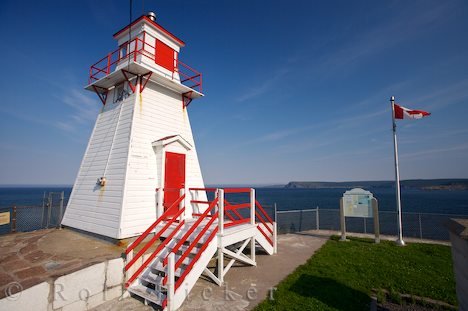 Amherst Light Leuchtturm Bild Kanadische Flagge