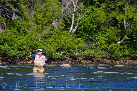 Fliegenfischen Fluss Labrador Angeln In Kanada