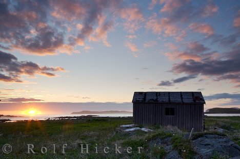 Hütte Neufundland Sonnenuntergang Küste