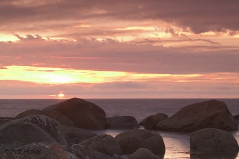 Landschaft Küste Sonnenaufgang Felsen