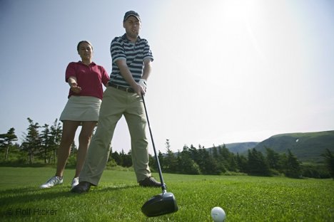 Trendsportarten Golfen Training Rasen