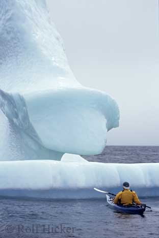 Winter Urlaub Eisberg Beobachtung Kajak
