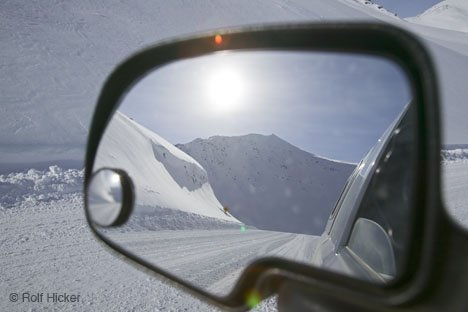 Aussicht Auto Spiegel Alaska