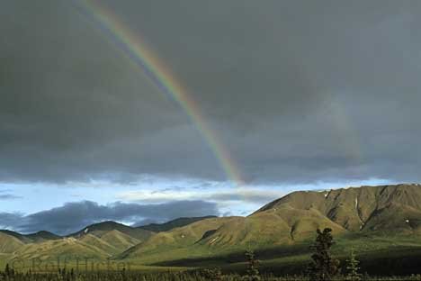 Landschaftsbilder Doppelter Regenbogen