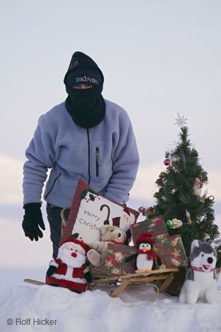 Weihnachtsbild Alaska Freude